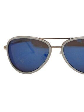 Colossein Women's Sunglasses CB-MRB-5001-03 Vintage Style Gold White Aviators